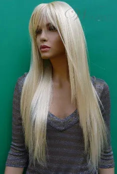 Long Silky Straight Blonde Real 100% Virgin Indian Human Hair 24 Inches Wig