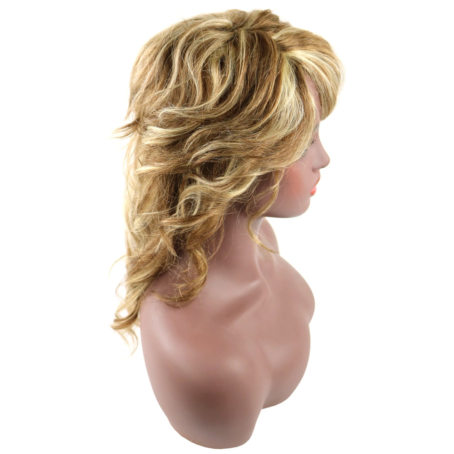 Long Layered Wavy Capless Wigs 100% Human Hair 14 Inches