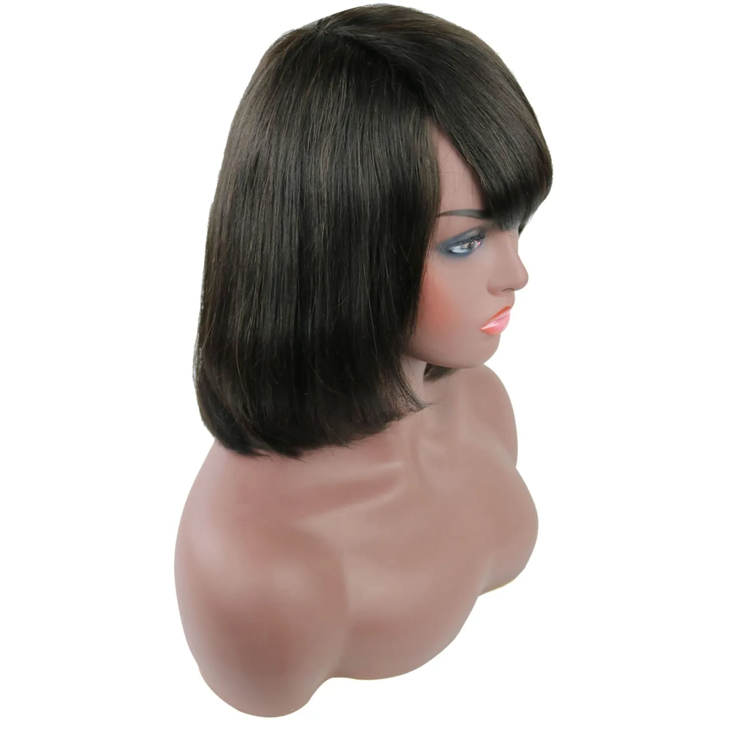 Taraji Henson Short Straight Bob Hair Style Human Hair Capless Wigs 10 Inches