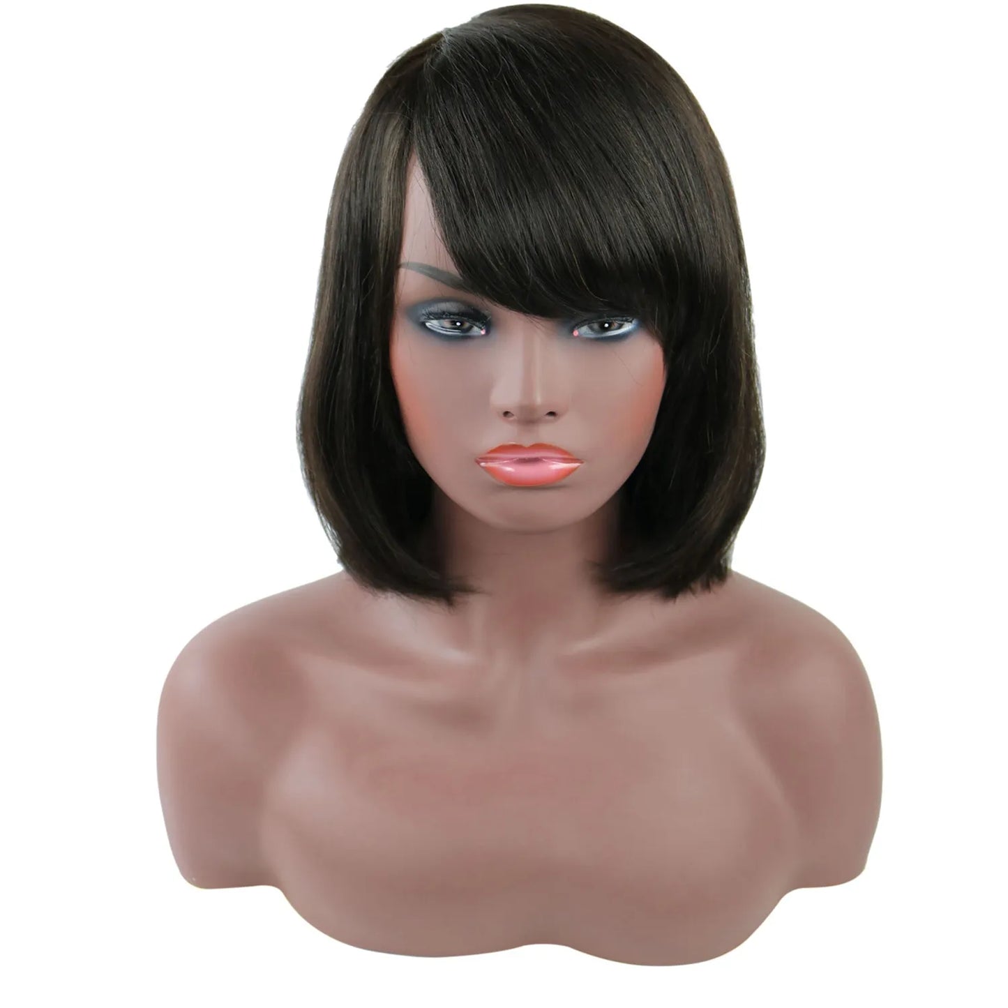 Taraji Henson Short Straight Bob Hair Style Human Hair Capless Wigs 10 Inches