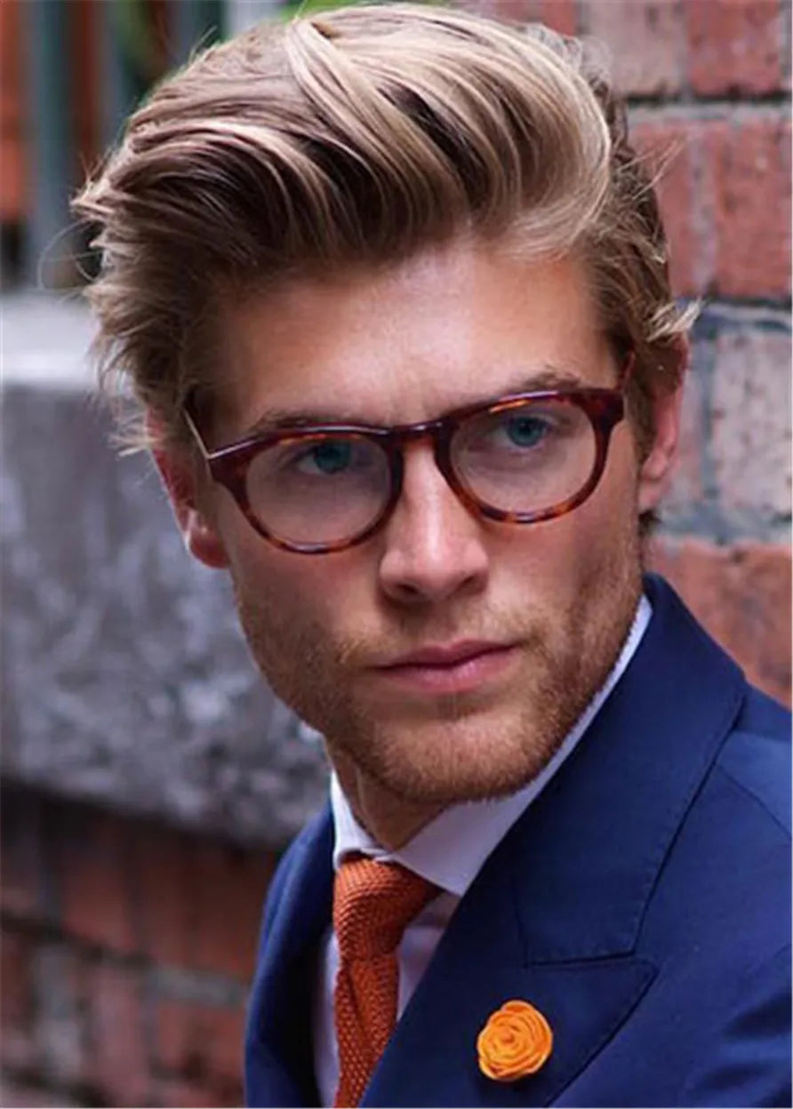 Short Cut Synthetic Hair Straight Lace Front Wig For Men