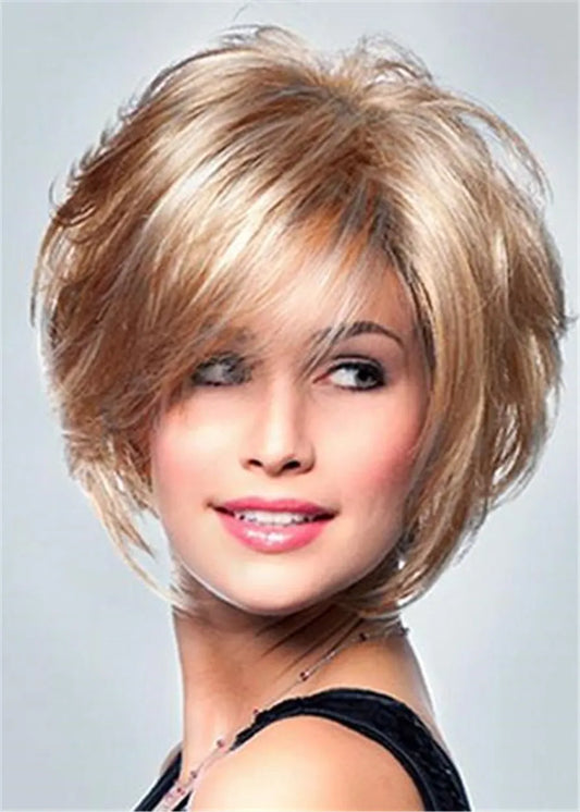 Bob Hairstyle Kinky Curly Human Hair Lace Front Cap Wigs 8 Inches