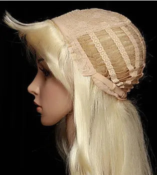 Long Silky Straight Blonde Real 100% Virgin Indian Human Hair 24 Inches Wig