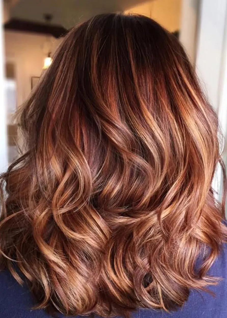 Long Loose Deep Wave Side Swept Synthetic Hair Capless Wigs 24 Inches