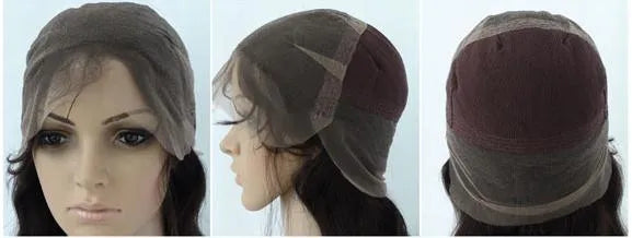 Messy Short Layered Wavy Human Hair Full Lace Wigs 10 Inches for Older Women