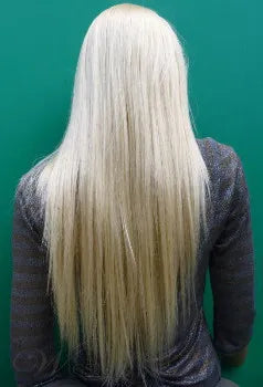 Long Silky Straight Blonde Real 100% Virgin Indian Human Hair 24 Inches Wig