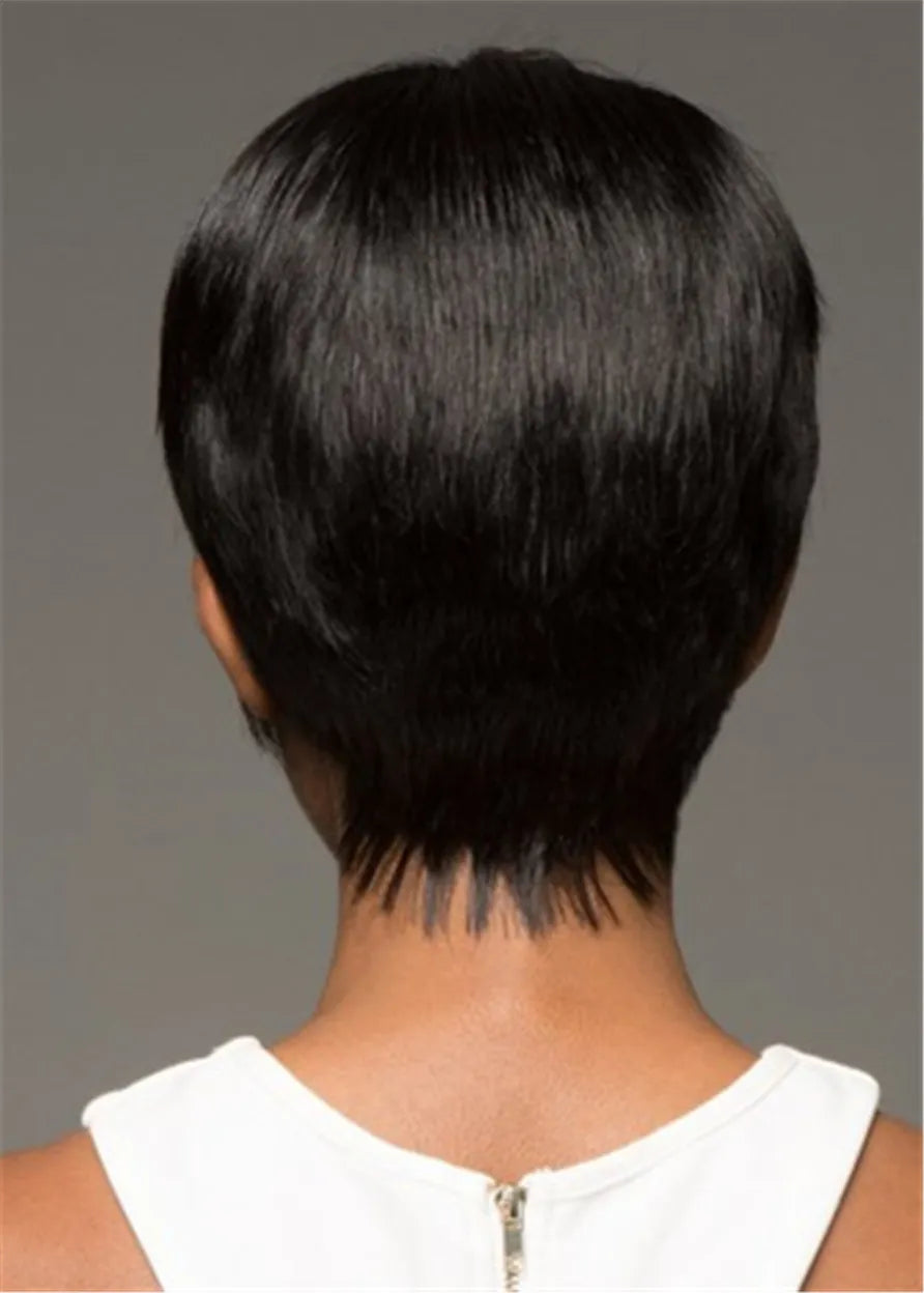 Boy Cut Natural Straight Synthetic Hair Lace Front Wig