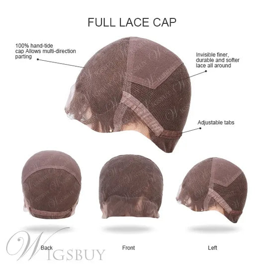 Boy Cut Curly Human Hair Full Lace Wigs for Black Women 8Inches